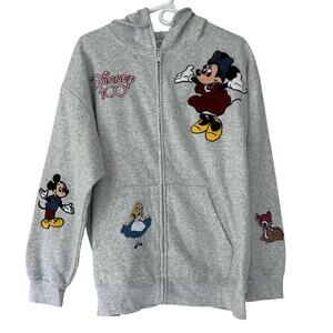 Disney 100 years classic characters full zip Minnie Mickey Bambi anniversary XXL